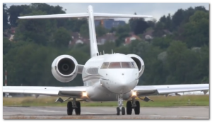 Bombardier BD-700 jet plane bill gates