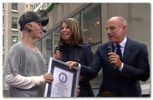 Matt Lauer  justin bieber