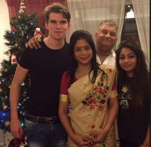 Peter Mukherjea with Family