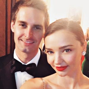 Evan Spiegel with Miranda Kerr