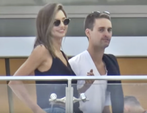 Evan Spiegel with girlfriend Miranda Kerr