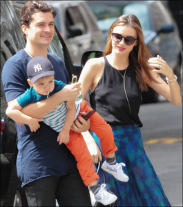 Miranda Kerr with ex-husband Orlando Bloom