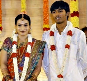 Rajinikanth daughter Aishwarya with husband Dhanush