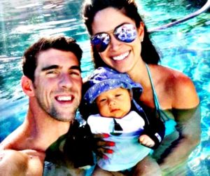 michael phelps with wife and son