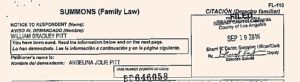 EXCLUSIVE: Angelina Jolie has cited "irreconcilable differences" as the reason for wanting to divorce Brad Pitt and court documents list their separation date as September 15, 2016. The divorce petition, filed at Los Angeles Superior Court on September 19, lists the names of the couple's children and states that Jolie is requesting sole physical custody with visitation rights for Pitt. She wants them to share legal custody of the brood and she is not offering or requesting any spousal support. The 11-page court document is also requesting that "miscellaneous jewelry and other personal effects" are considered separate property, along with earnings and accumulations made by Jolie after the date of separation. Jolie, who married Pitt in 2014, wants them to split the legal costs of the divorce case. Ref: SPL1358494 200916 EXCLUSIVE Picture by: Splash News Splash News and Pictures Los Angeles: 310-821-2666 New York: 212-619-2666 London: 870-934-2666 photodesk@splashnews.com